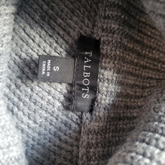 Talbots Womens Gray Ribbed Knit Turtleneck Sweater Pullover Long Sleeve Small - Picture 5 of 8
